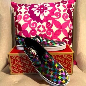 Brand new Vans-Asher slip-ons-Multicolor metallic
